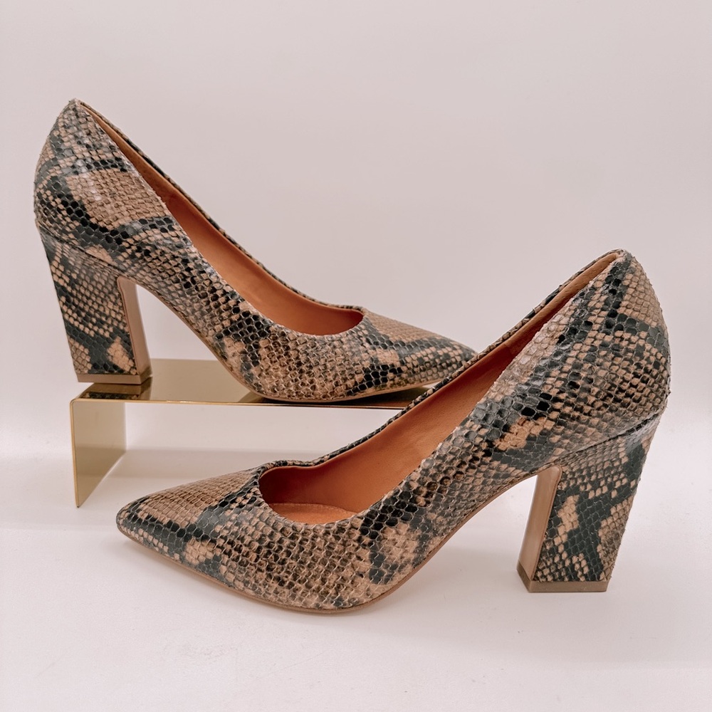 SARTO, FRANCO SARTO Leather Snakeskin ‘Sasha’ Pumps | Size 7